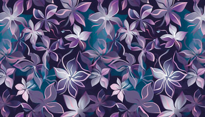 Exotic floral pattern with vibrant colors