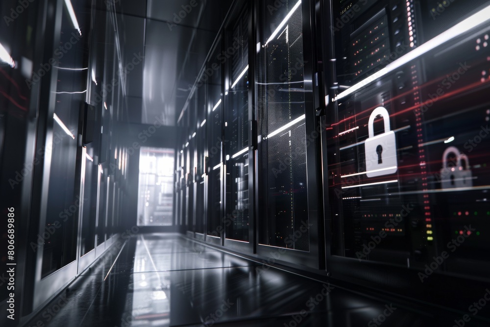 Poster enhance privacy and secure digital networks with advanced antivirus protection and data encryption.