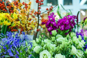 nice flowers in the flower shop