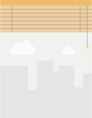 City scene outside the window