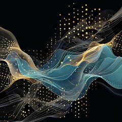 Wavy Light Flares With Ripple Flares and Aqua Color Flare Un Glowing Texture Y2K Collage Light Art