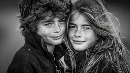  Peaceful Mother's Day Moments, Honest Families, Beautiful Young Mothers Embrace Her Cute Children with Deep Love, Share Laughter and Smile, Cherish Intimate Family Ties in Warm Leisure Time
