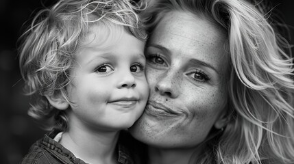  Peaceful Mother's Day Moments, Honest Families, Beautiful Young Mothers Embrace Her Cute Children with Deep Love, Share Laughter and Smile, Cherish Intimate Family Ties in Warm Leisure Time
