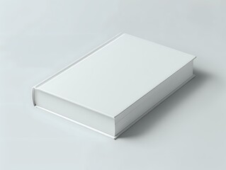 Naklejka premium Clean Studio Lighting Hard Cover Book Mockup with White Background