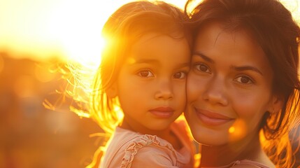  Peaceful Mother's Day Moments, Honest Families, Beautiful Young Mothers Embrace Her Cute Children with Deep Love, Share Laughter and Smile, Cherish Intimate Family Ties in Warm Leisure Time
