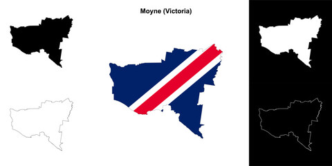 Moyne (Victoria) outline map set