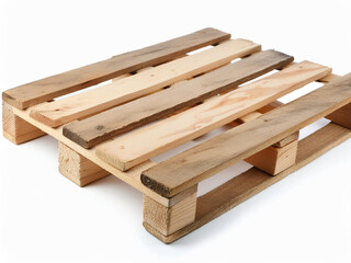 wooden pallet isolated on white background