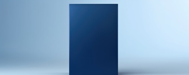 Navy Blue tall product box copy space is isolated against a white background for ad advertising sale alert or news blank copyspace for design text photo 
