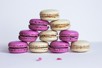colorful macaroons on a table