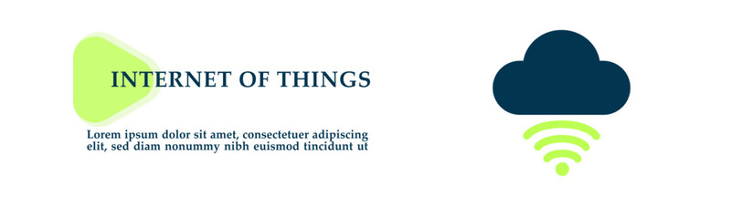 Internet of things icon on vector illustration concept. For background presentation, infographics, promotion or web banner graphics. 