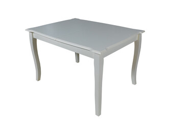 a white table with legs