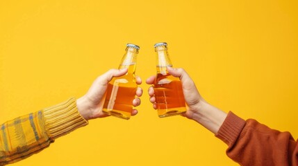 Cheers with Bottled Drinks
