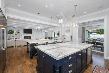 Kitchen in a new construction home in Encino, California