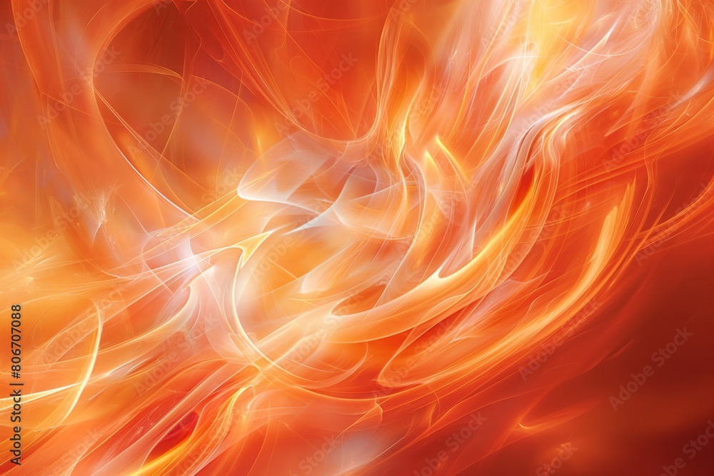 Aufkleber vibrant and dynamic abstract fiery swirl background in warm orange and red colors. perfect for use a