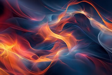 Vibrant abstract fluid energy background with dynamic flowing lines and modern design in vibrant red and blue colors. Featuring a colorful swirl pattern and artistic digital art wave texture