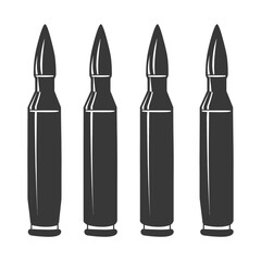 Silhouette bullets black color only