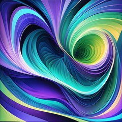 overlapping wave like shapes in shades of blue green and purple abstract background representing