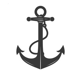Silhouette anchor symbol black color only