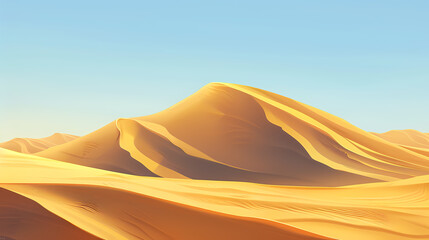 desert, dunes, environment, landscape, illustration