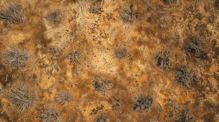 Сalming bird's eye view of savanna pattern