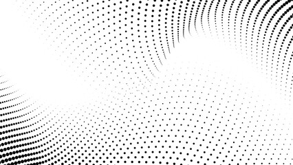 Black and white halftone dots pattern. abstract vector background