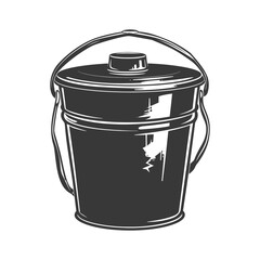 Silhouette bucket black color only