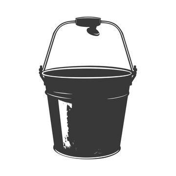 recommend clip art: Silhouette bucket black color only