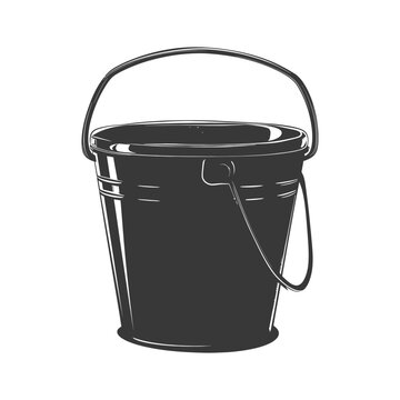 recommend clip art: Silhouette bucket black color only
