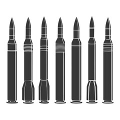 Silhouette bullets black color only