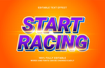 start racing editable text effect in racing and speed text style
