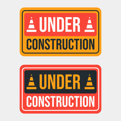 Under Construction sign design vector