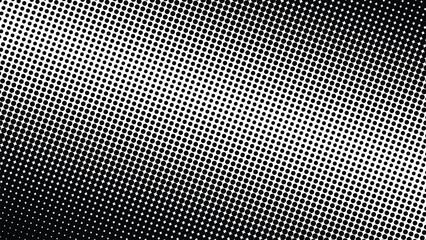 Black and white halftone dots pattern. abstract vector background