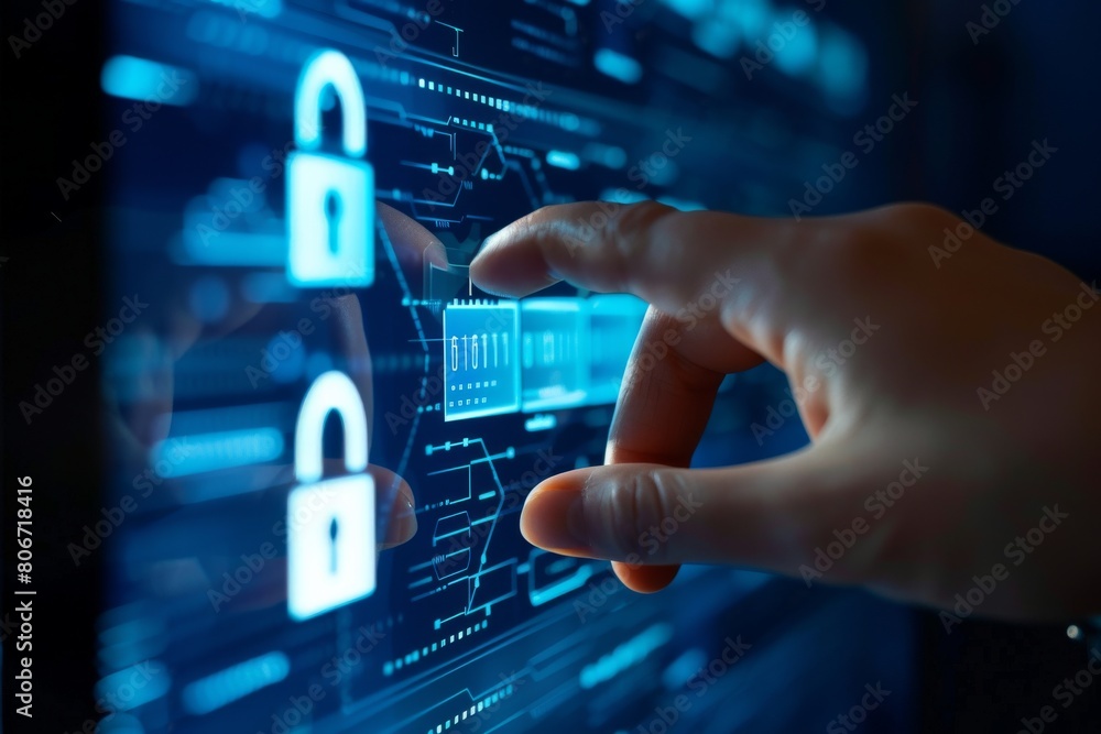 Poster protect digital and confidential data from cybercrime with robust vpn, firewall, and cloud encryptio
