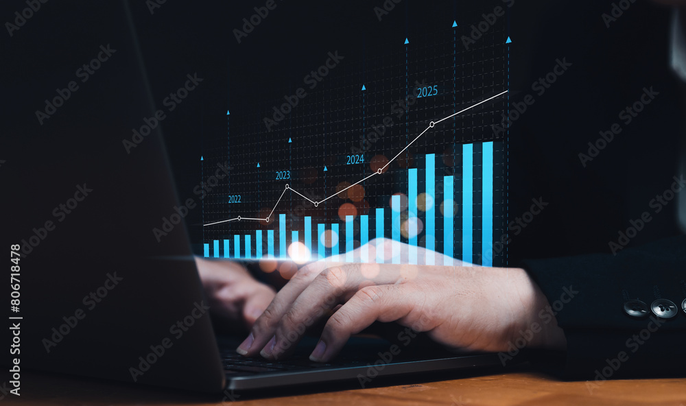 Poster business analytics tools charts and graphs with statistics to analyze business potential and forecas