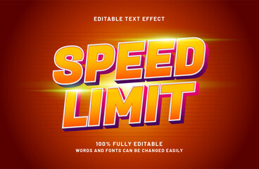 speed limit editable text effect in racing and speed text style