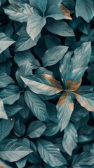 Detailed view of vibrant green plant leaves up close