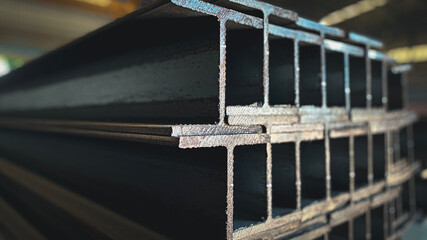 H-beam steel and Wi-Frank steel, Wi-Frank steel product line in warehouses, raw materials used in...