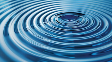 Top-View Close-Up Of Blue Water Rings, Capturing The Mesmerizing Ripples And Patterns, Cartoon Background