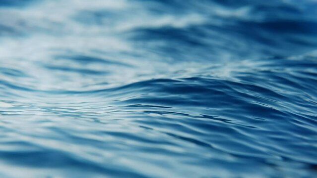 Close-up view of flickering ocean waves in slow motion, seamless loop background
