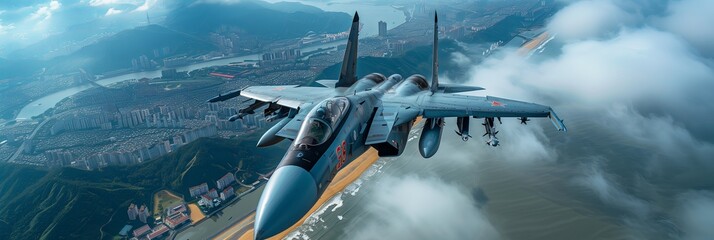 Chinese fighter jets fly over Taiwan island