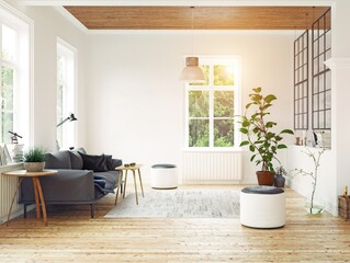 modern scandinavian living room design.