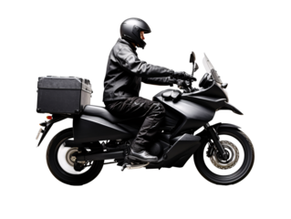 a man riding a motorcycle