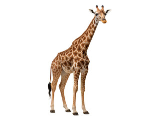 Naklejka premium a giraffe standing with its head down