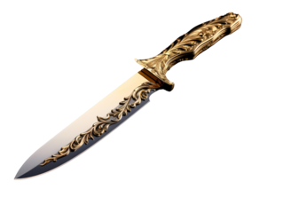 a close up of a knife