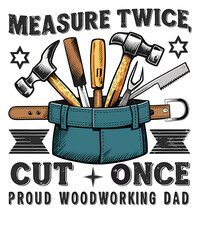 Woodworking Dad Design for t-shirt, mug, bag, stickers print