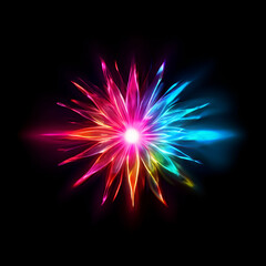 glowing color light flair set isolated transparent background various colors of glowing lens flair,.Fantasy collection. Light burst. Vibrant glowing color,generate ai