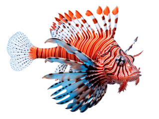 a red and white striped fish