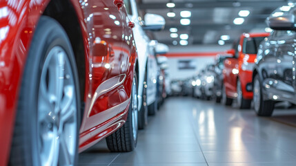 In the expansive showroom of the automotive dealership, rows of vehicles stand ready for inspection, showcasing the diversity and innovation inherent in the automotive business ind