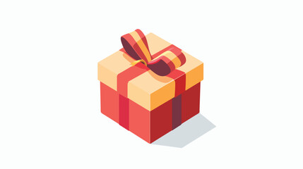 Box with list of gifts isoalted icon Vector illustration