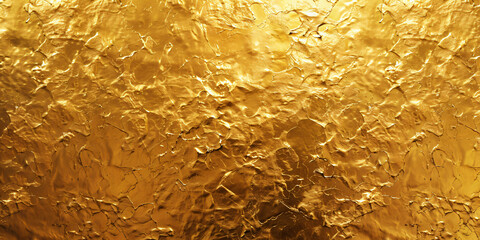 Gold foil shiny texture, yellow wrapping paper for background and design